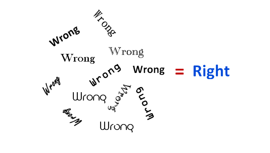 Two (3, 5, 8 or 100) wrongs do make it right! A Set Theory Approach to Data Self-Organization
