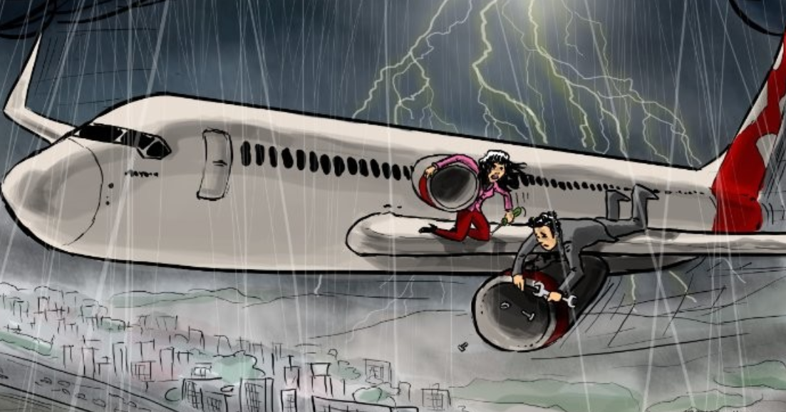 Changing the airplane engine mid-flight: How to correct course amid project challenges!